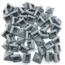 Lego 50 New Light Bluish Gray Slope 45 1 x 1 x 2/3 Quadruple Convex Pyramid 