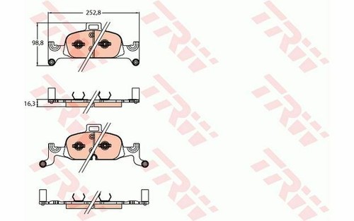 4x TRW Plaquettes de Frein Avant GDB2126 - Pièces Auto Mister Auto