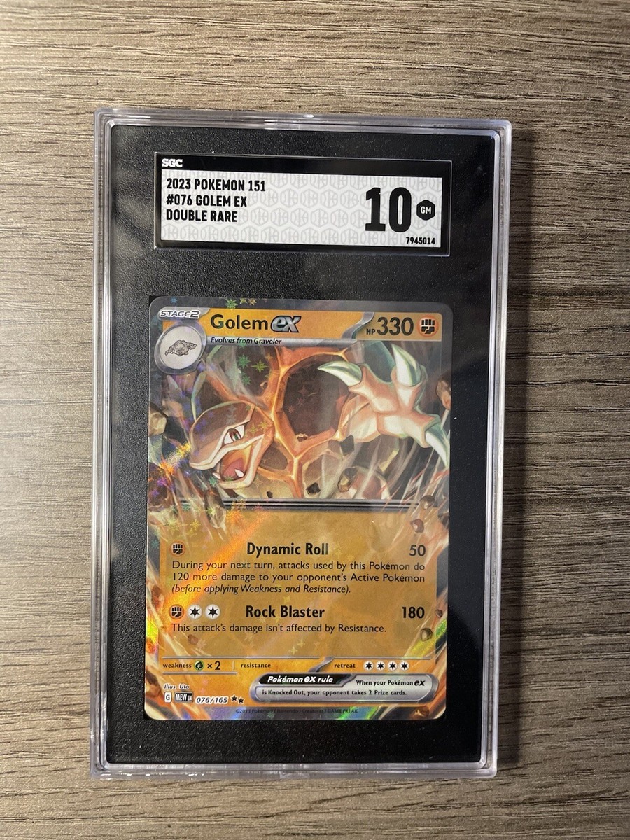 Pokemon Golem ex 076/165 151 Double Rare English SGC 10 Pokemon Golem ex 076/165 151 Double Rare English SGC 10