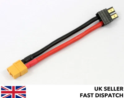 XT60 female to TRX male connector/adaptor/plug/cable RC LiPo Battery Traxxas