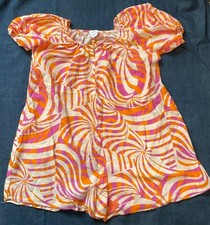 ZARA GIRLS "RETRO" LINEN ROMPER SIZE 11/12