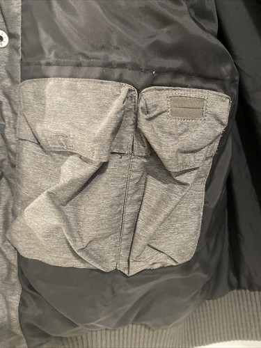 North Face Boys Hood Puffer Jacket Down Large 14/16 Gray bomber dryvent 550 warm - Picture 20 of 24