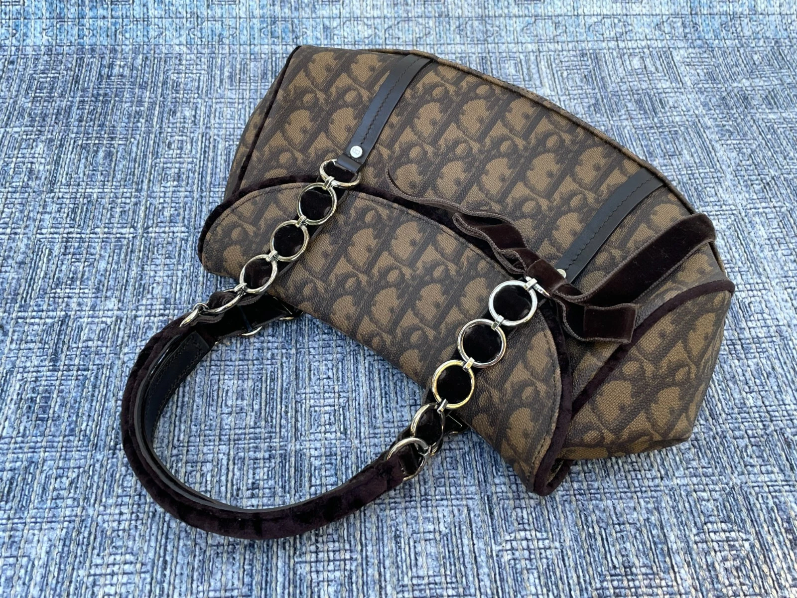 Christian Dior Paris Sac à Bandoulière Femme Sac à Main CD Marron Monogramme Made in Italy