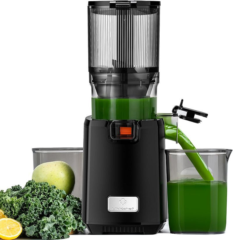 Linkchef Entsafter Slow Juicer Kaltpress-Entsafter BPA-Frei 1,8 L 250 W Schwarz