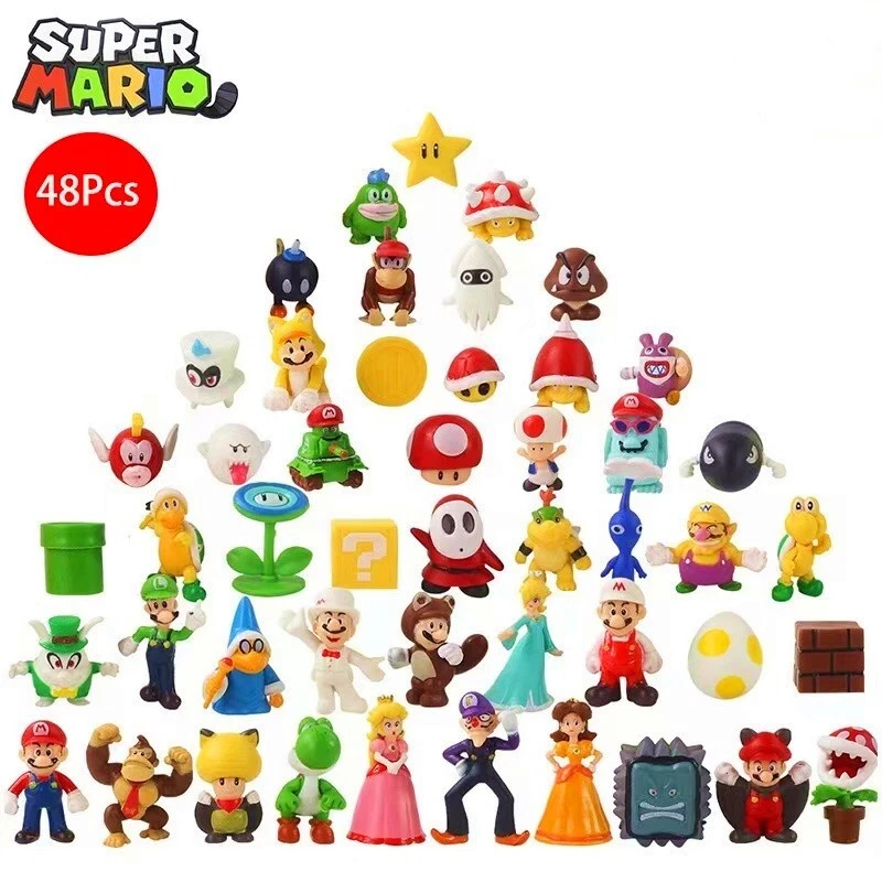 NEW 48pcs Super Mario Bros. 2 Collection Cake Decor Display Action Figures Toy