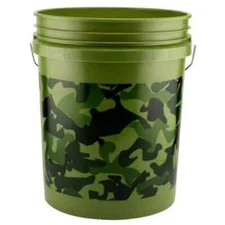 Pail Tub Paint Bucket Container Storage Outdoor Camping Multi Use Camo 5 Gal.