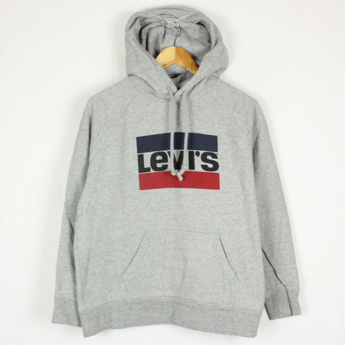 Levi Strauss Co Homme Pull Taille L Capuche Pull Coton Gris