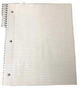 Single Piece Of Notebook Paper