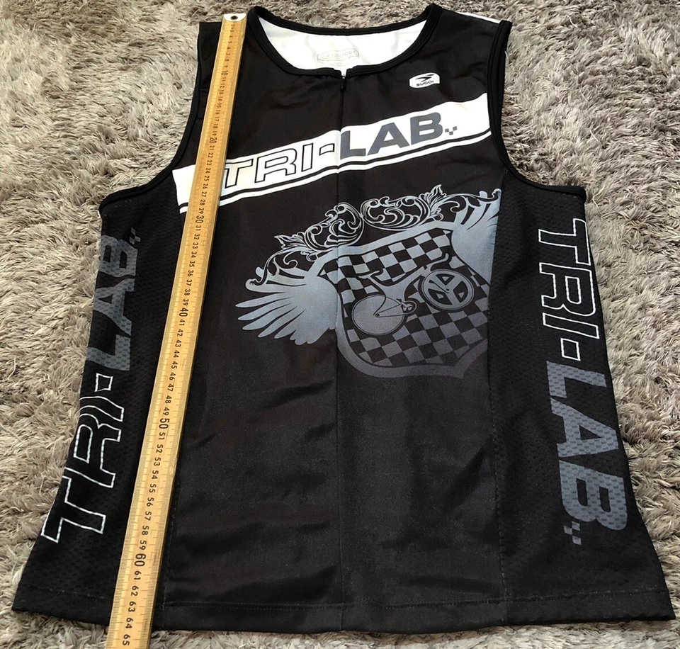 M77 Sugoi Tri Lab Vest Tank Triathlon Cycling Running Front 1/2 Zip Mens XL VGC - Image 2 of 4