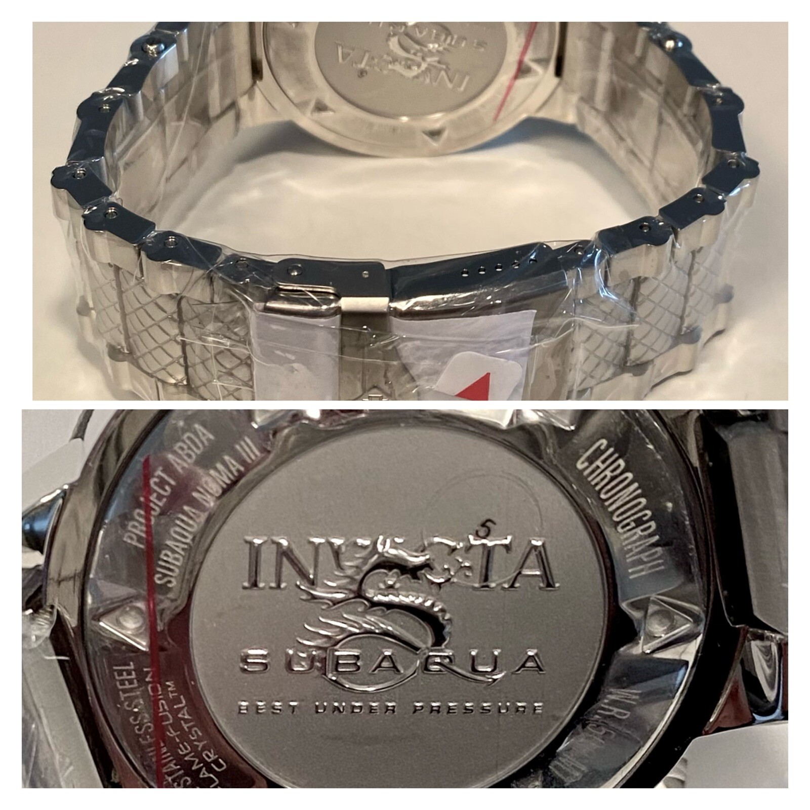 Bracelet De Montre Invicta Subaqua En Acier Irisé - Modèle 26566, Largeur 26mm, Neuf Sans étiquette