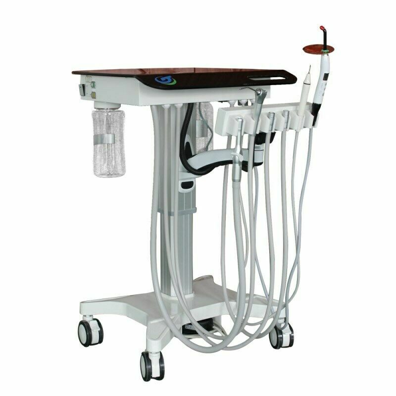 Greeloy Dental Mobile Delivery Cart Unit Treatment System + Handpiece Set 4 Hole