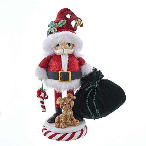 12-Inch Hollywood Santa and Pup Nutcracker 