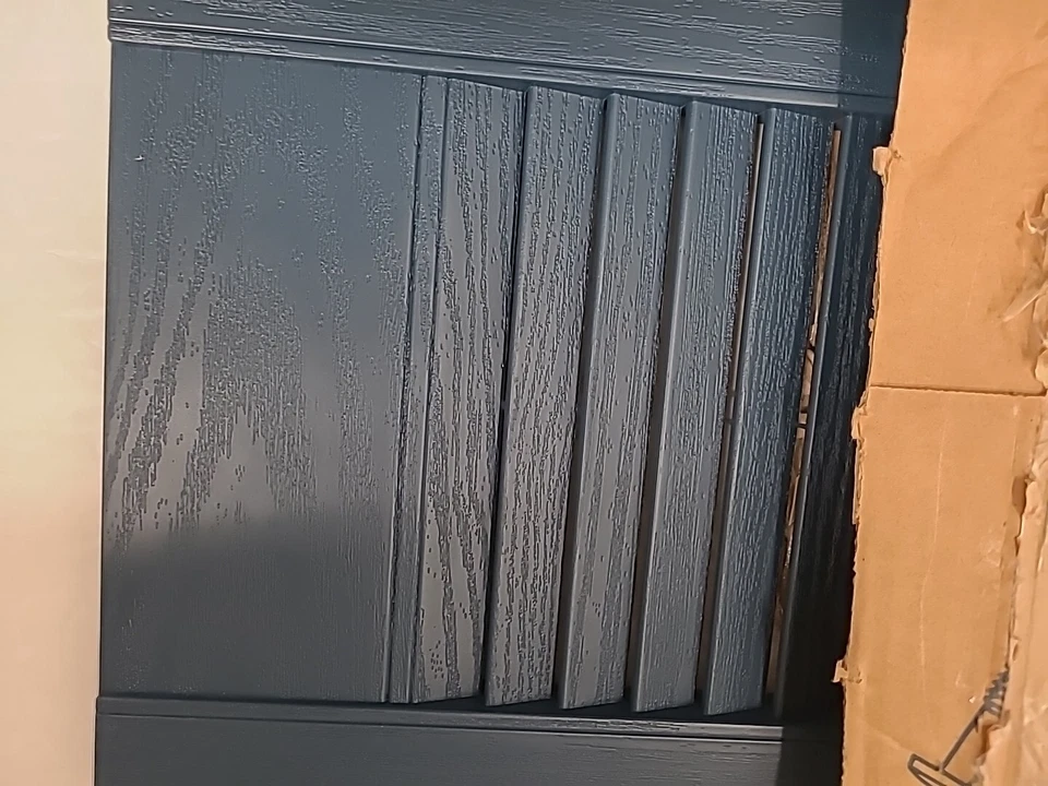 1 Pair of Mid America Open Louver Vinyl Shutters 12 X 25 Inches Classic Blue 036 - Image 4 of 4