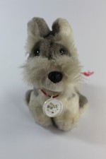 Vintage Russ Plush Dog Schnaps the Gray Schnauzer 7" Soft Cuddle Stuffed Toy