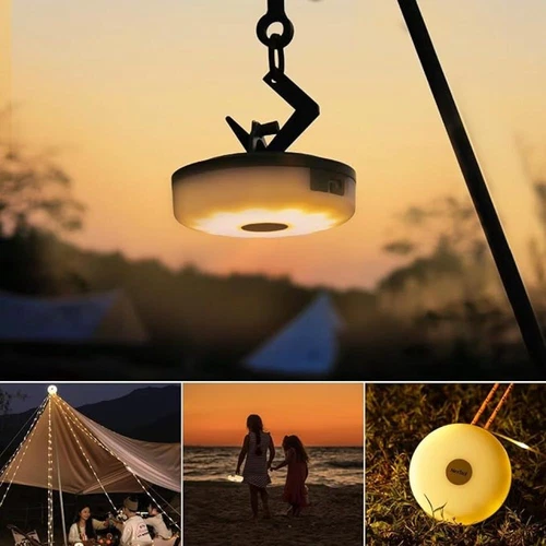 2 in1 Camping Lichterkette Aufrollbar, Tragbare LED Leuchte USB Aufbewahrung 8m - Bild 9 von 19