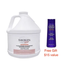 NIOXIN System 3 Cleanser Shampoo 1gallon 128 oz OR 33.8 oz X 4Pc with free gift
