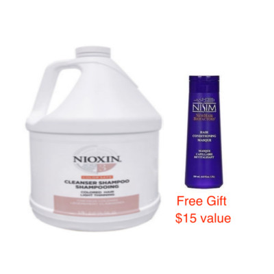 NIOXIN System 3 Cleanser Shampoo 1gallon 128 oz OR 33.8 oz X 4Pc with free gift