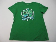 NIKE Shirt Women's Size L 100% Cotton CEVA 2017 REGIONALS VOLLEYBALL Green