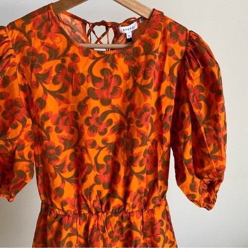 NWT Rhode Molly Orange Mini Dress in One Love Sz Medium - Picture 4 of 15