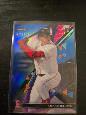 2021 Topps Finest Blue Refractor /150 Bobby Dalbec #92 Rookie RC Red Sox