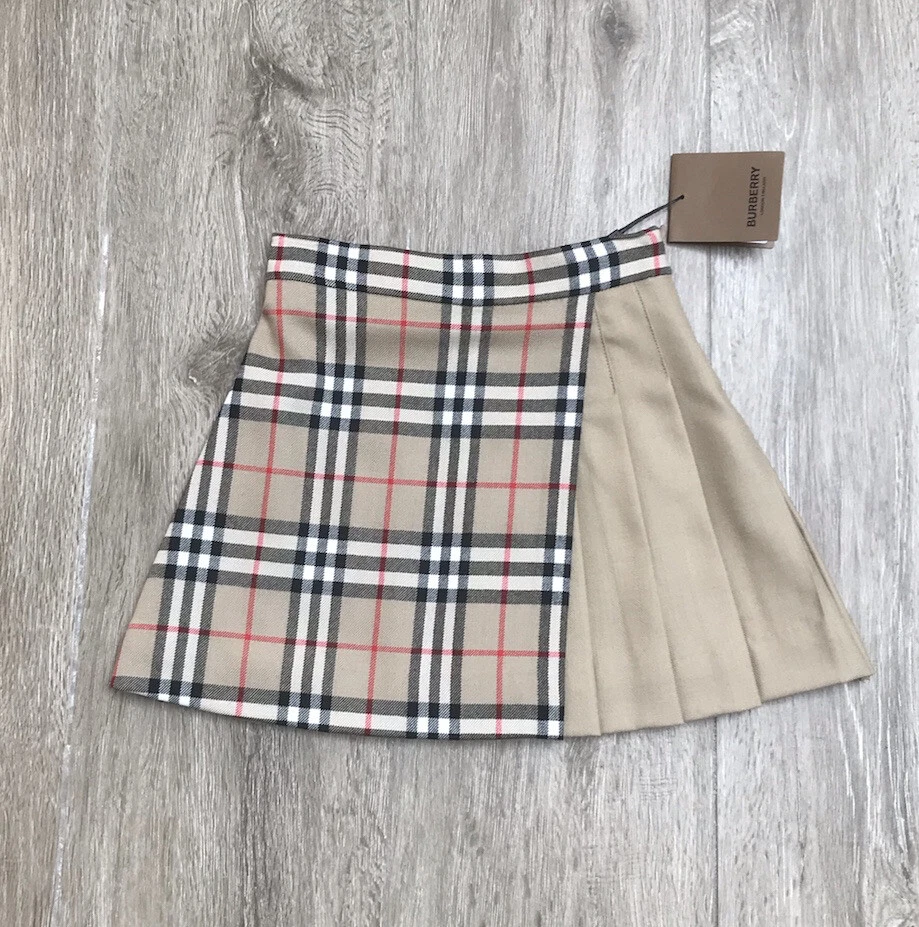 Black skirt for baby girl with vintage check Burberry Kids | CoccoleBimbi