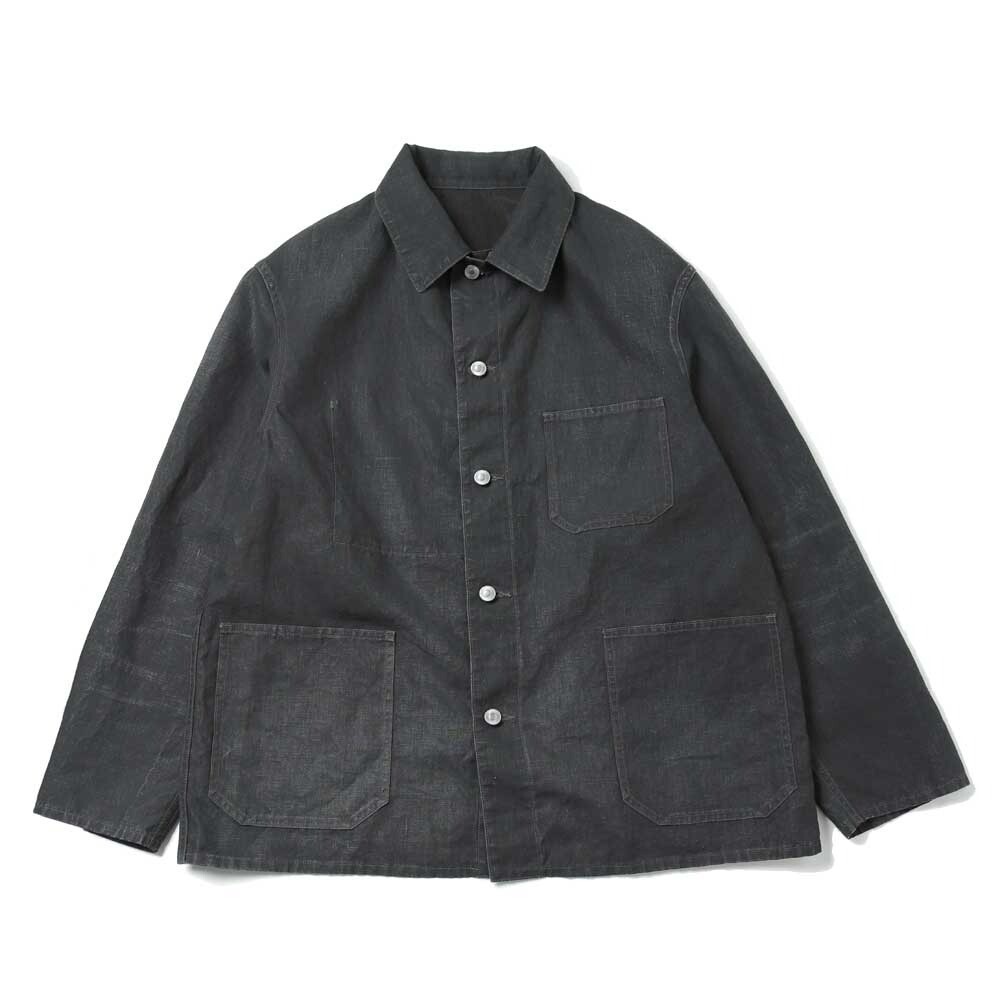 Vintage Black Linen Coverall　A.PRESSE 3 ASK availability First) A.PRESSE Vintage Black Linen