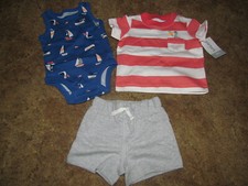 Boys Carter's NWT 3pc beach short set size 3 months