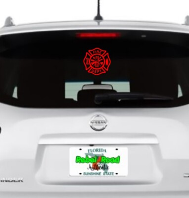 Firefighter Maltese Cross Vinyl Decal