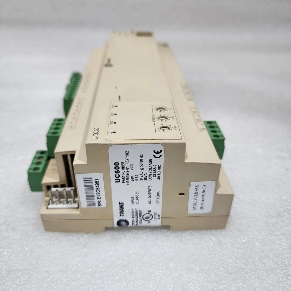 TRANE UC600 PROGRAMMABLE CONTROLLER X13651548-01 REV 102 - Image 3 of 4