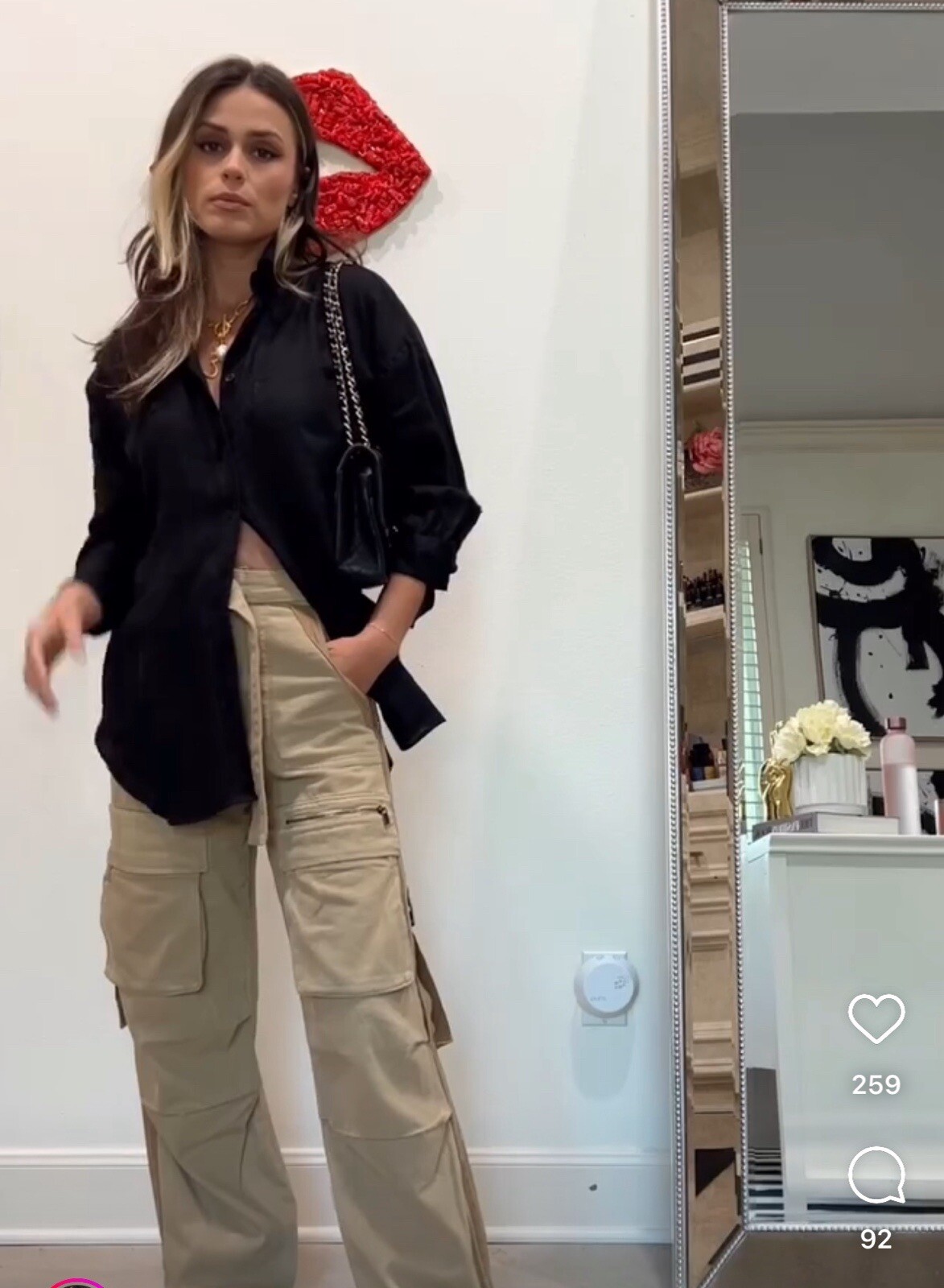 ZARA WOMAN NWT FW23 CARGO TROUSERS WITH STRAPS BEIGE 2449/249 image 6