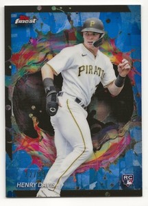 2024 Topps Finest #289 Rare Blue Refractor 72/99 Henry Davis (RC)