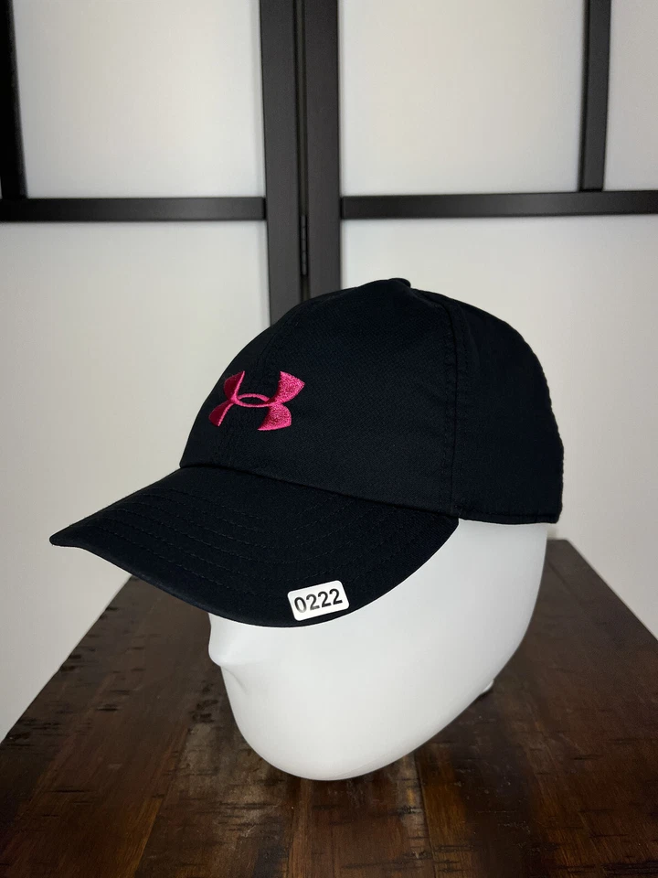 Under Armour 帽子绑带女式均码黑色粉红色涤纶氨纶 — 第 4/4 张图片