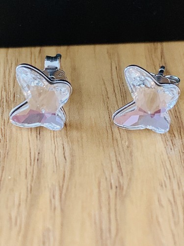 Impresionantes de plata real con tachuelas de mariposa Nina | eBay