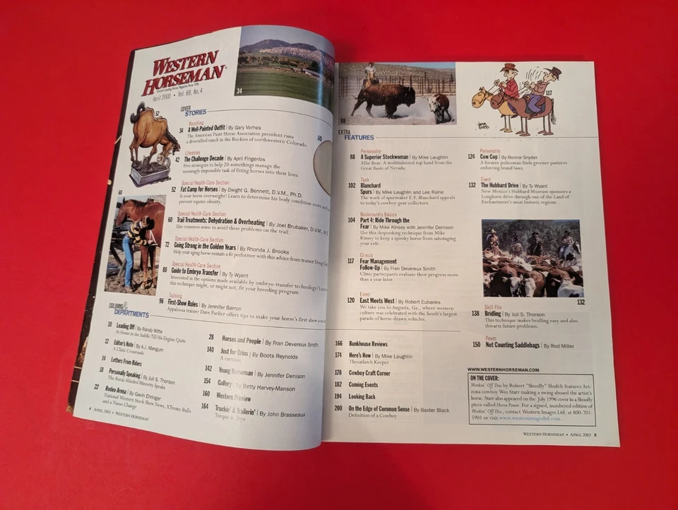 Western Horseman Magazine - April 2003 - Senior Horses / Paint Horse Colorado - Image 3 of 4