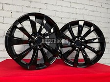 4X 19" 5X114.3 Turbine Style Black Alufelgen Felgen passend für Tesla Model 3