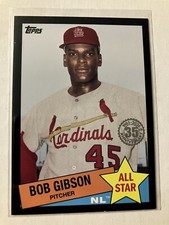 2020 Topps 1985 Topps Baseball All-Stars Black /299 Bob Gibson #85AS-26 HOF