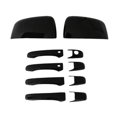 Side Door Mirror Cap Covers + Handle Covers Fit for 2011-2021 Jeep Grand Cher...