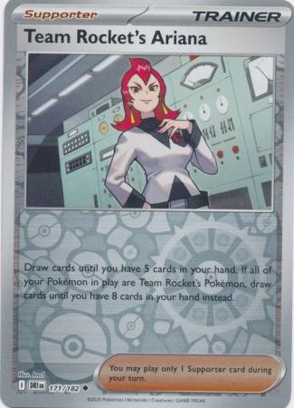 TEAM ROCKET'S ARIANA 171/182 DESTINED RIVALS POKEMON (REVERSE HOLO, NM)