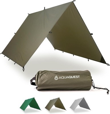 AquaQuest Guide Tarp   Ultralight Waterproof Seam-Taped 40D Ripstop Rain Fly