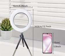 6-inch Selfie Ring Light with Tripod Stand With Adjustable Light