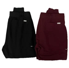 FIGS Technical Collection Scrub Jogger Pants LOT of 2 | XL/T | Black & Burgundy