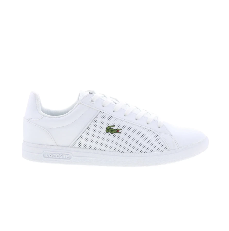 Lacoste Mens Trainers White Casual Sneakers With Logo - Lite Base Size 9