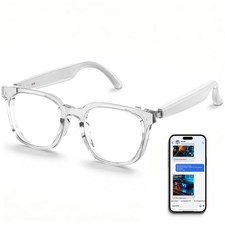 AI Smart Glasses, Bluetooth Glasses for Men & Women, Open-Ear Music & Calls