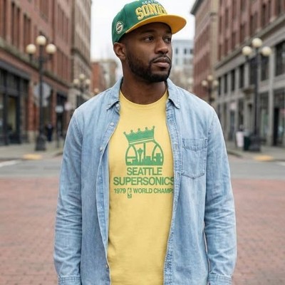 Retro Seattle Super Sonics 1979 Silkscreen T-Shirts