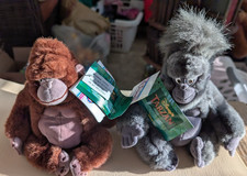 Vtg NOS 1999 Disney Tarzan Plush Lot of 2 Heartbeat Kala  Terk Gorilla w Tags