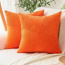 Decorative Throw Pillow Covers 20x20 Inch Set of 2 for Boho Living Room Farmh...
