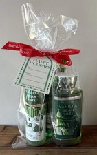 Bath & Body Works Vanilla Bean Noel Gift Set Fragrance Mist, Bath Gel & Cream