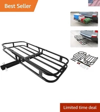 500 lb Load Capacity Black Hitch Cargo Carrier - 53"x19.5" - Durable & Reliable