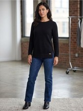 Michael Kors Crew Neck Textured Pullover with...
