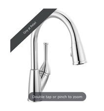 Delta Classic 19810-DST Pull-Down High Arc Kitchen Faucet Chrome 360 Swivel